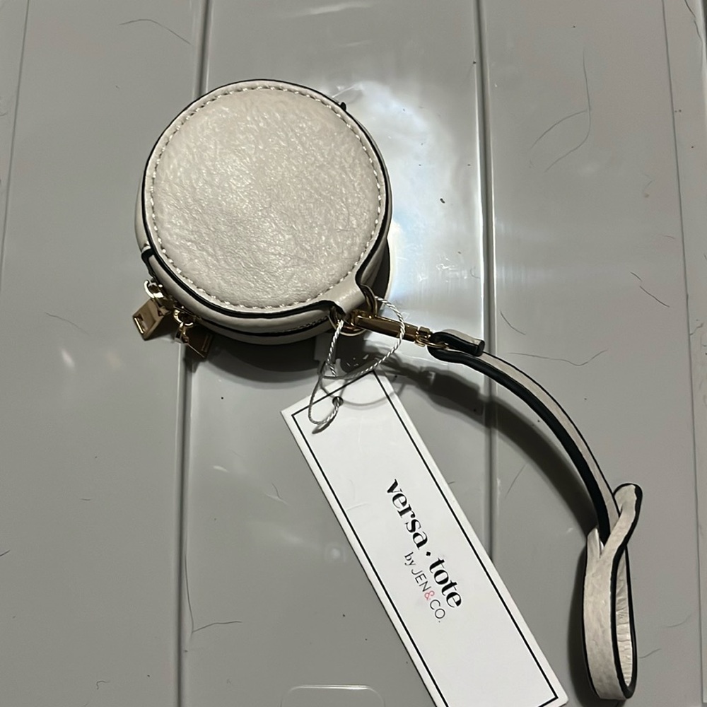 Tan handbag pouch